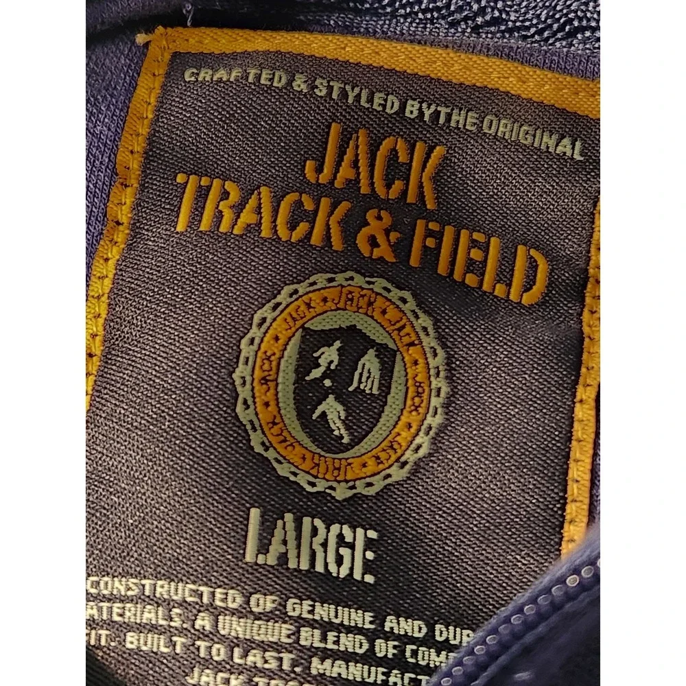 Jack Track & Field Mens Varsity Track Jacket Blue Ravine V-44 Large S06-8058‎